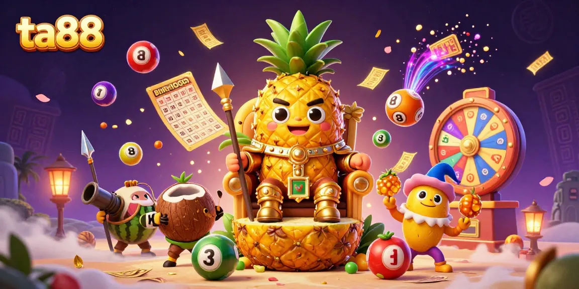 Experience the thrill of ta88 with dynamic games and vibrant casino elements in a lively illustration.